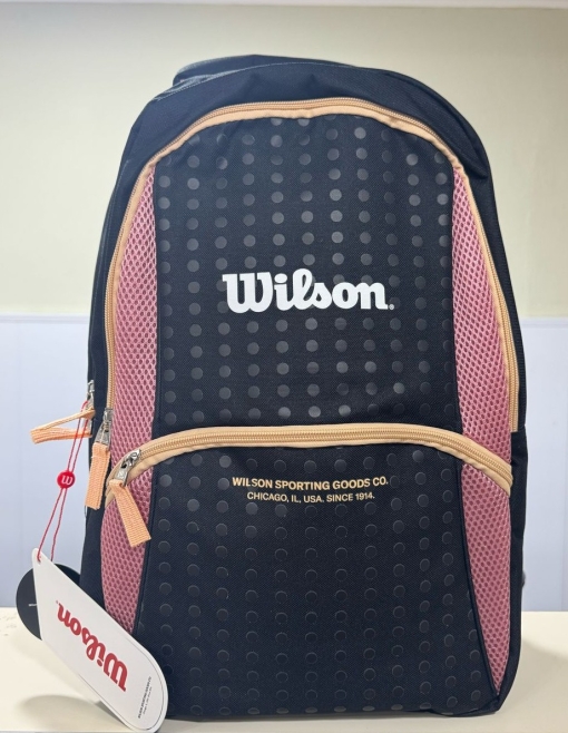 MOCHILA WILSON DOBLE CIERRE ROSA Y CORAL W545080