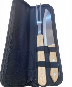 SET ASADO X2 ESTUCHE NEGRO